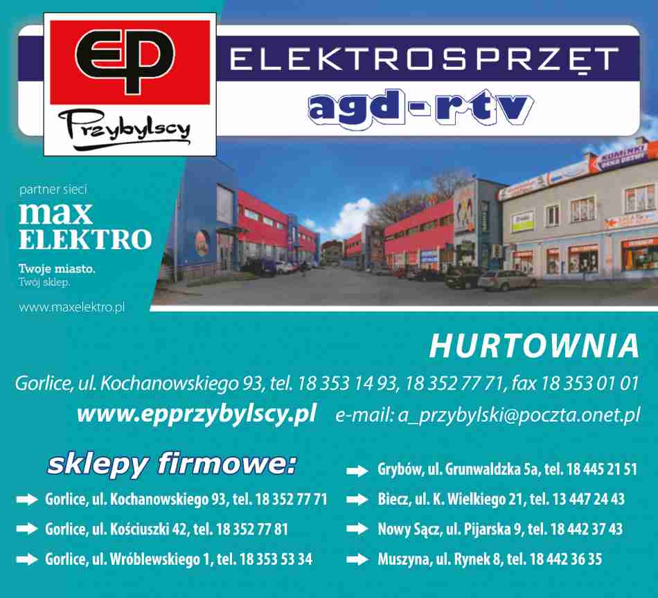 "ELEKTROSPRZĘT" HURT i DETAL Przybylscy - Spółka Jawna - RTV GORLICE AGD GORLICE